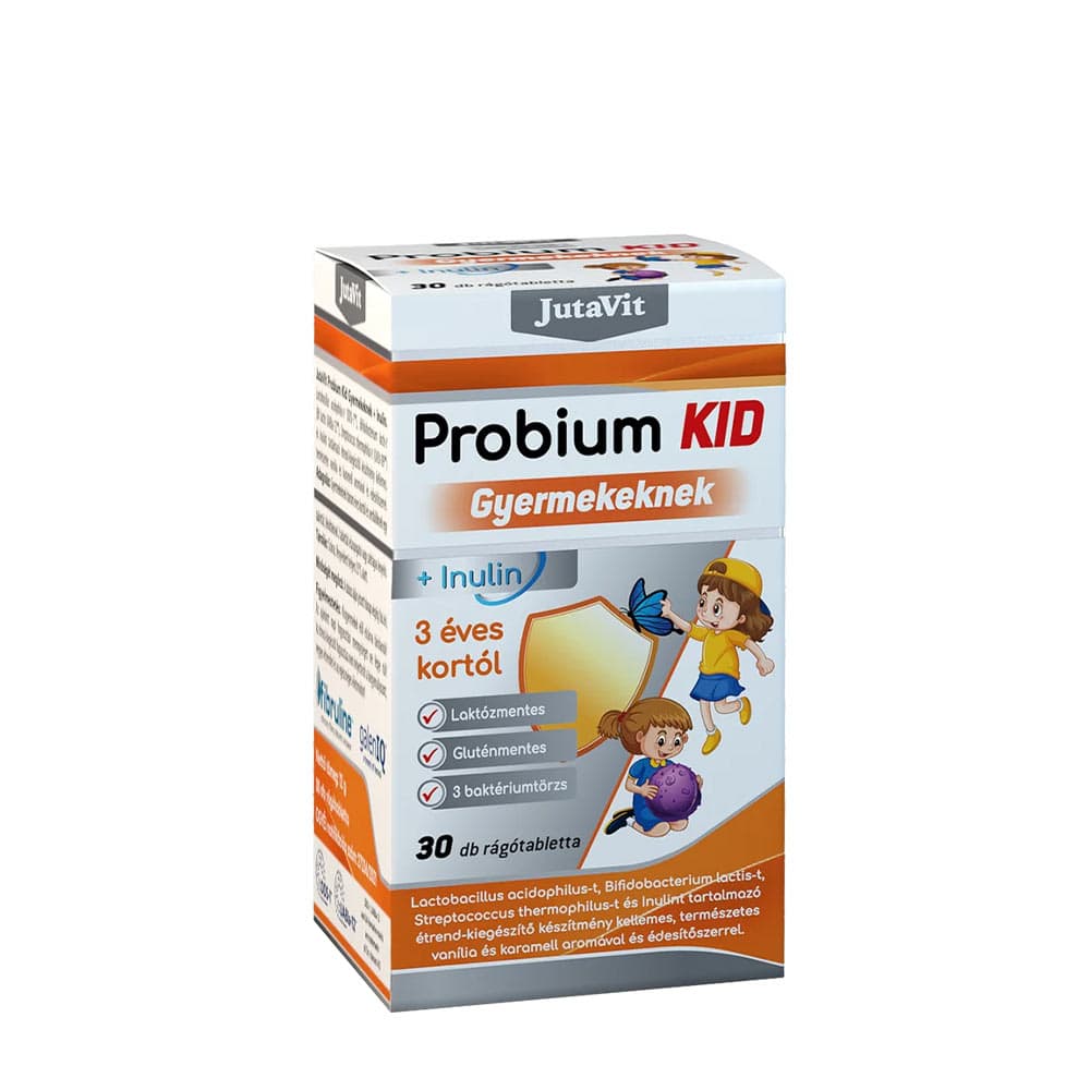 Jutavit Probiotic Kids + Inulin - 30 tabletter – Jutavit förpackning
