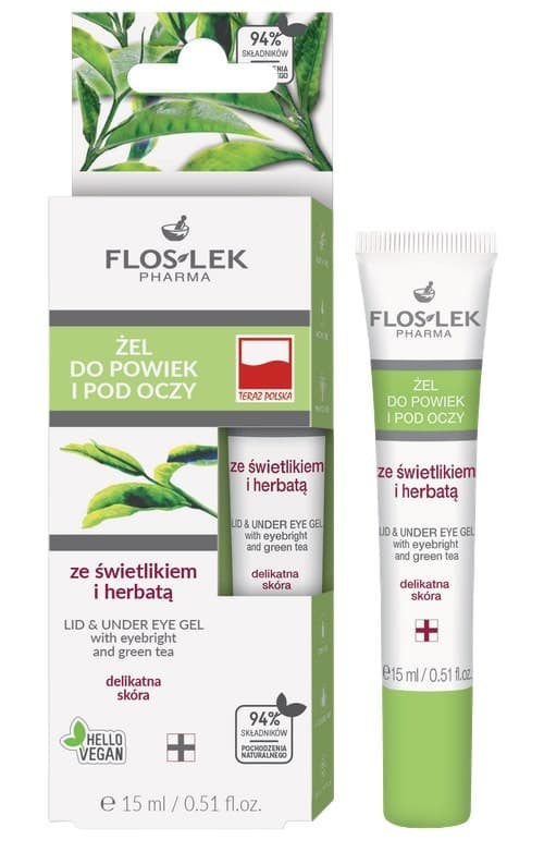 Flos-Lek Pharma - Lid & Under Eye Gel med Eyebright och Grönt Te