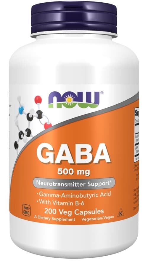NOW Foods - GABA 750 mg, 100 Kapseln – NOW Foods Verpackung