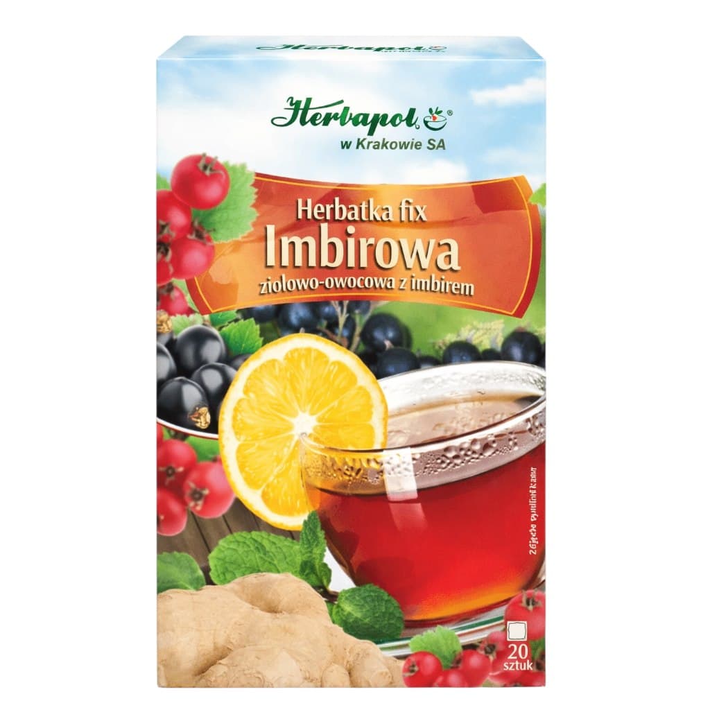 Herbapol Kraków - Ginger Tea - 20 Sachets × 3g – Herbapol Kraków förpackning