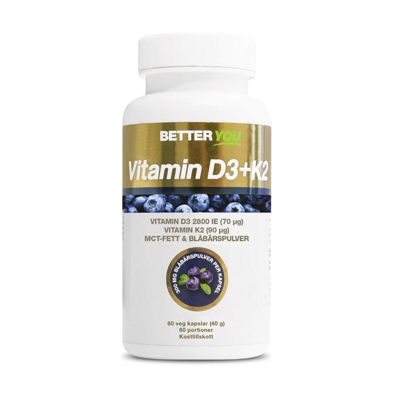 Vitamin D3+K2 60 capsules – Better You emballage