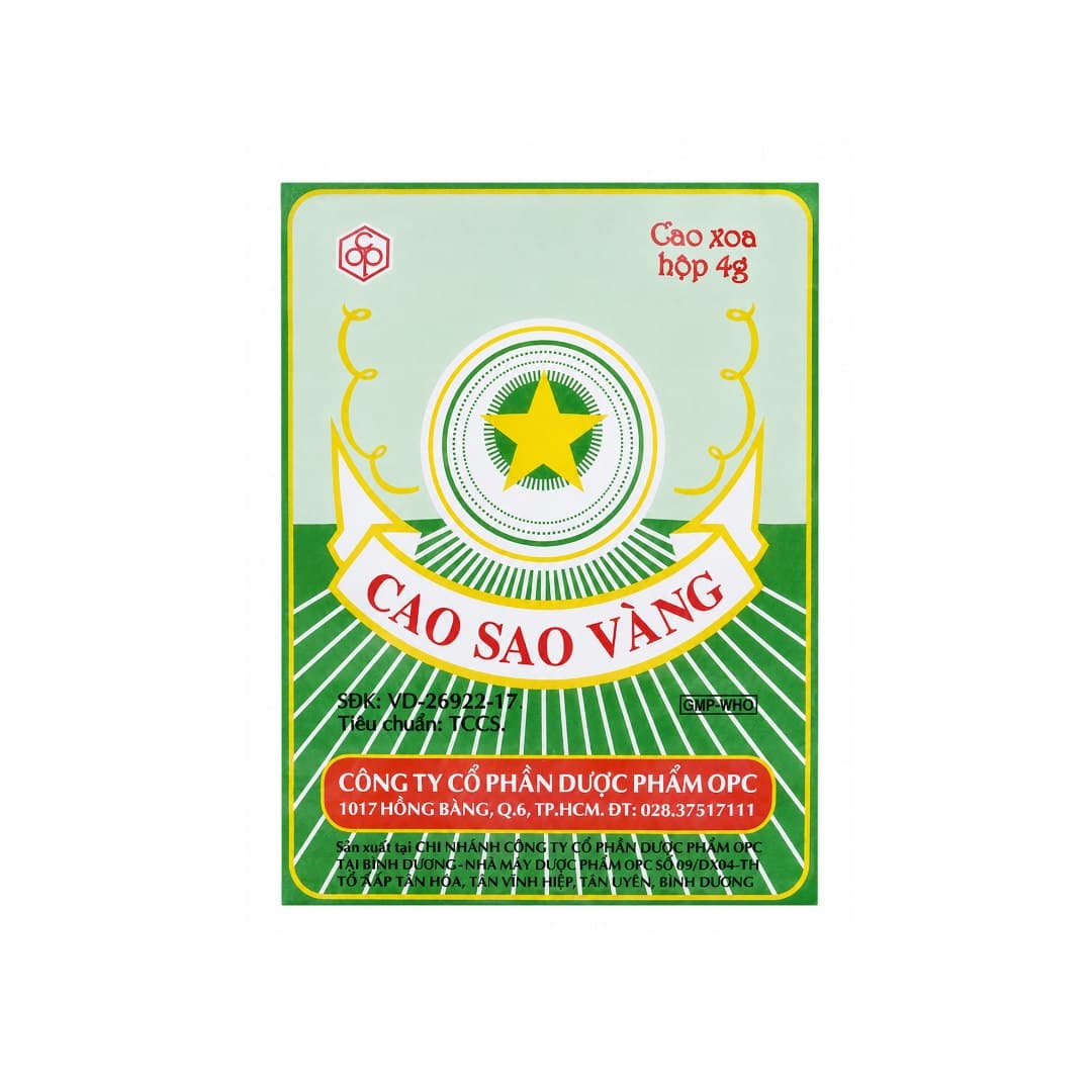 CAO SAO VÀNG - Cao xoa – CAO SAO VÀNG förpackning