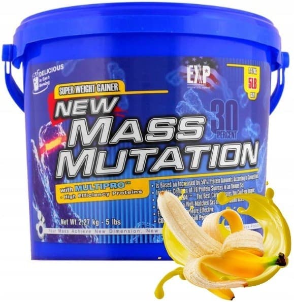 Megabol New Mass Mutation 2,27 kg sabor a plátano – Megabol empaque