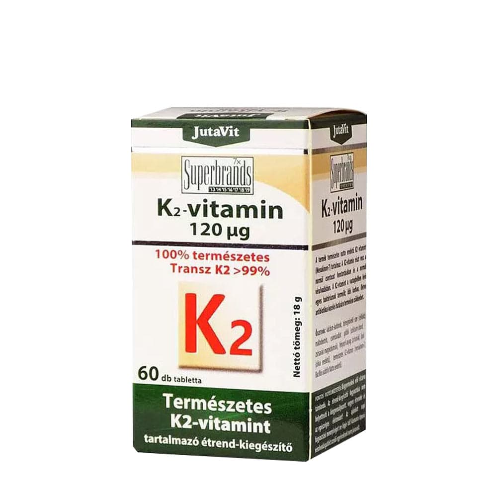 Jutavit Vitamin K2 120mcg 60 tabletter – Jutavit emballage