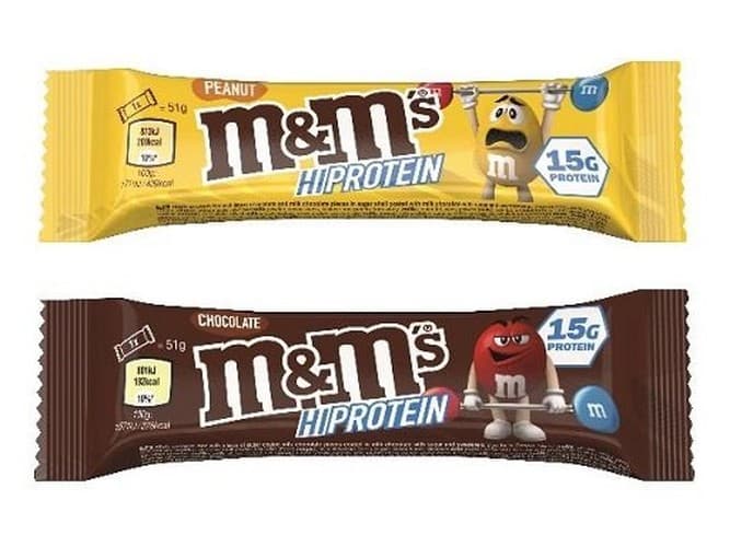 M&M's - Barrita de proteínas - Cacahuete, 12 × 51 g – empaque