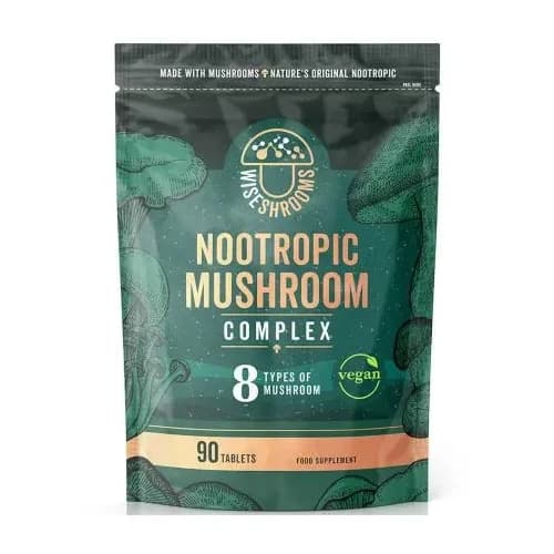 Wiseshrooms - Kompleks Nootropic Mushroom - 90 Tabletek – Wiseshrooms opakowanie