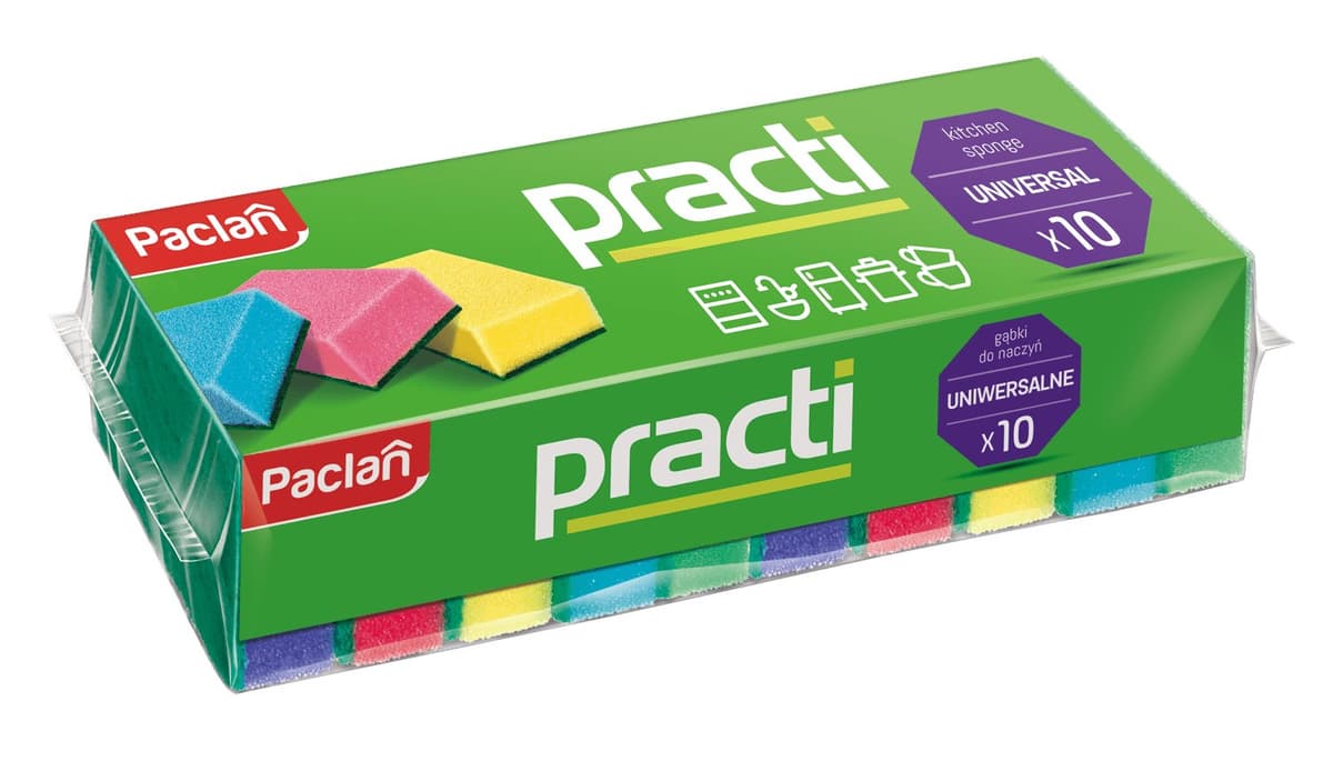 Paclan Practi Gąbki do naczyń 10 pezzi – Paclan confezione