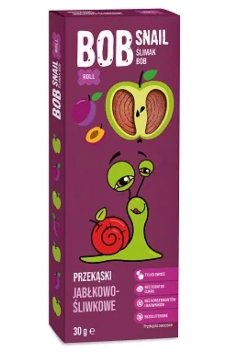 BOB SNAIL Przekąska jabłko - śliwka 30 g | EKO WITAL – EKO WITAL packaging