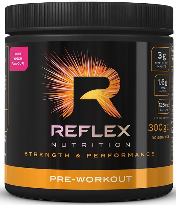 Reflex Nutrition Pre-Workout Fruit Punch 300g – Reflex Nutrition packaging
