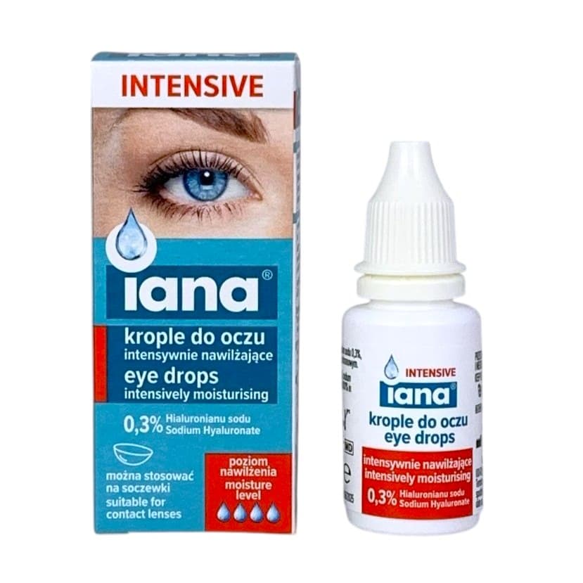 Iana - Intensive Eye Drops 0.3% Ha 10ml – Iana förpackning