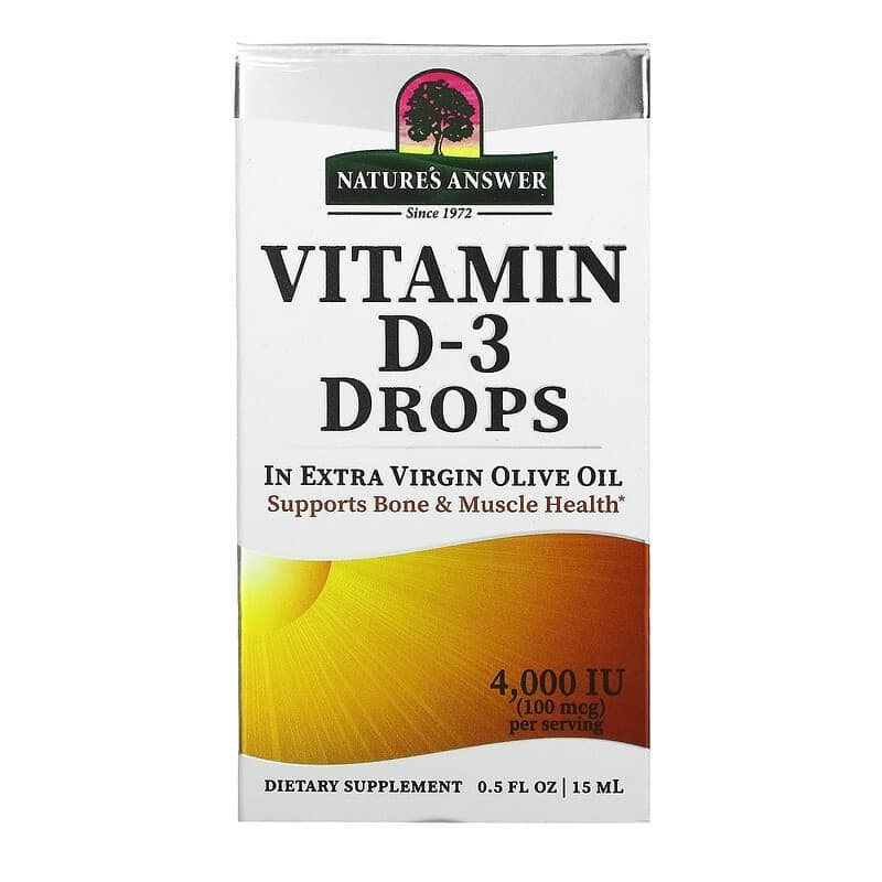 Nature's Answer - Krople witaminy D-3 - 15ml – Nature's Answer opakowanie