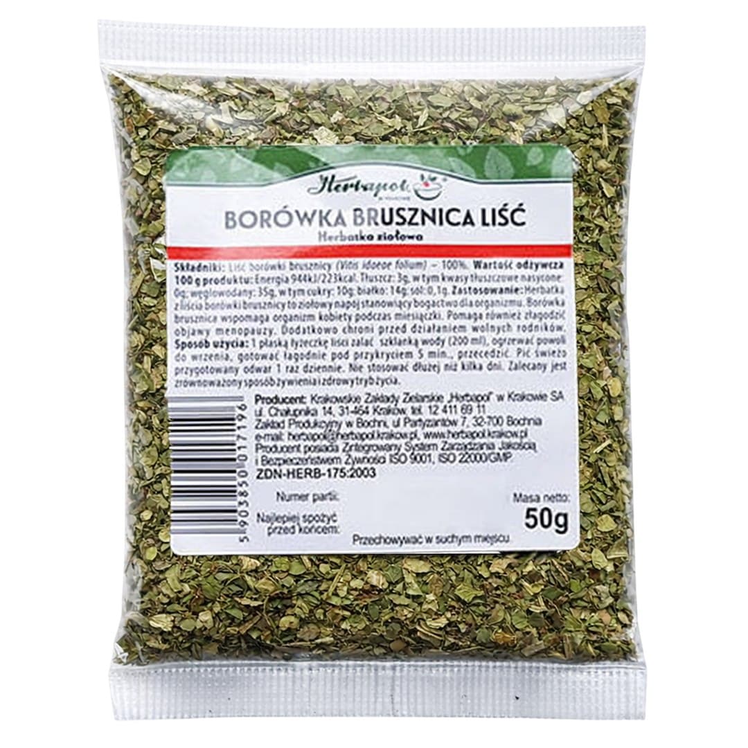 Herbapol Kraków - Lingonberry Leaf Tea 50g – Herbapol Kraków förpackning