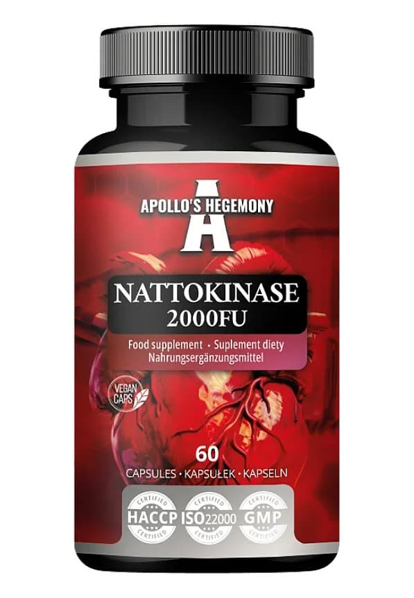 Apollo'S Hegemony - Nattokinase 2000 FU, 60 capsules – Apollo'S Hegemony verpakking
