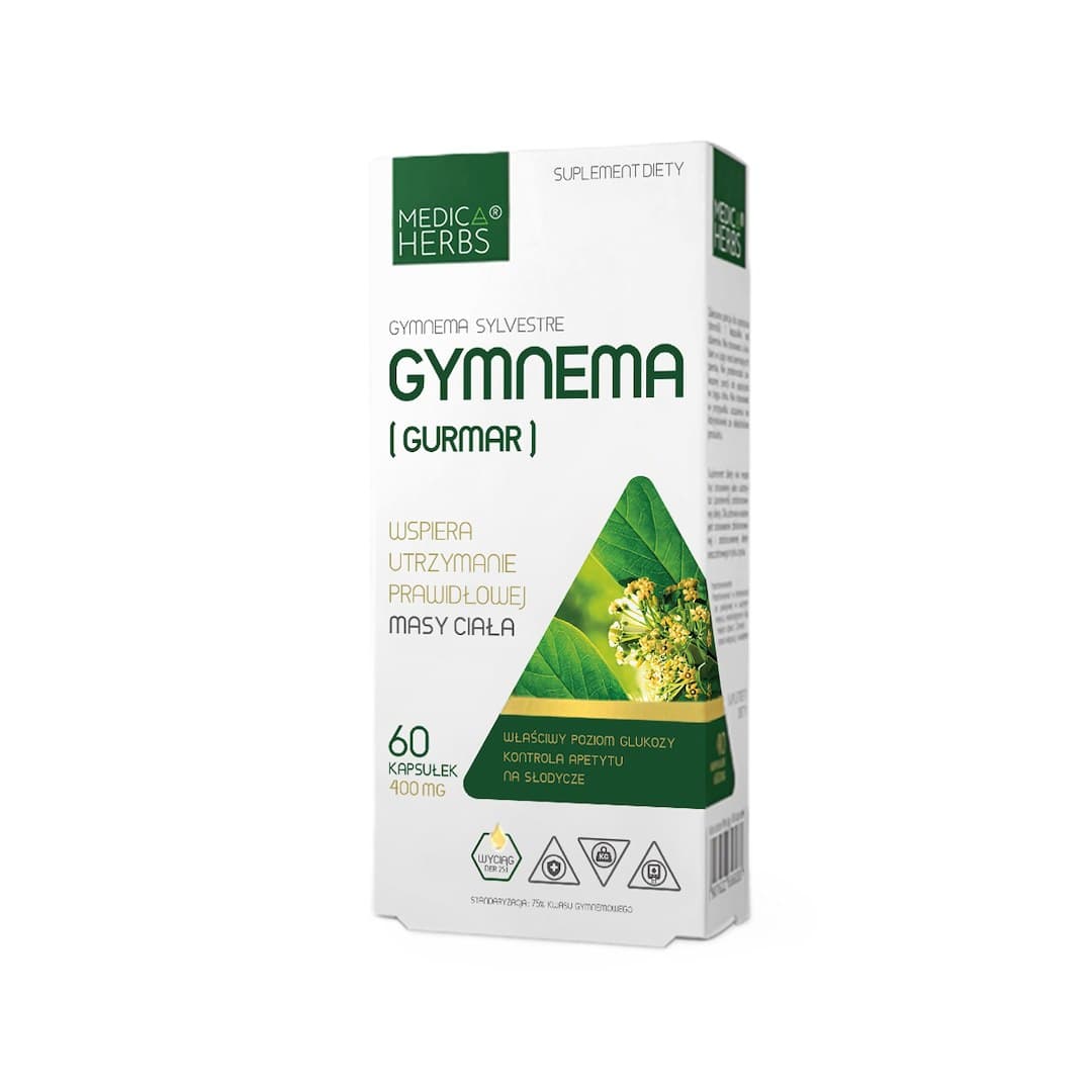 Medica Herbs - Gymnema Sylvestre (Gurmar) - 60 Caps – Medica Herbs förpackning