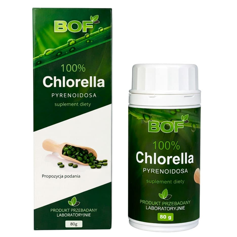 BOF - Chlorella Pyrenoidosa 400 Tabletter – Bio Organic Foods emballage