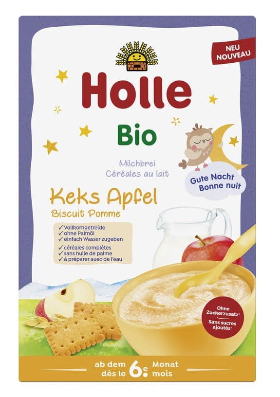 Holle Kornflager Mælkeagtig Småkage- og Æblefri Fra 6 Måneder BIO 250 g