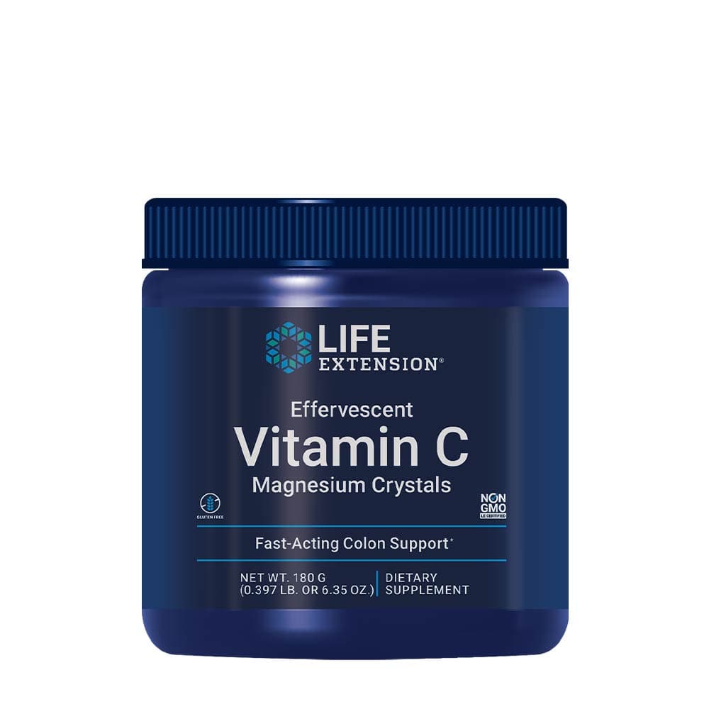 Life Extension Effervescent Vitamin C Magnesium Crystals 180g polvo