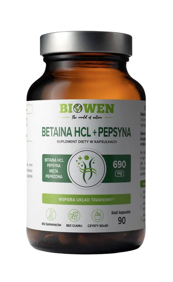Biowen - Betaine HCL + Pepsin - 90 capsules