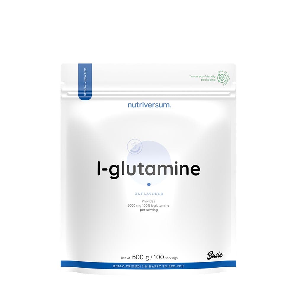 Nutriversum L-Glutamin 500g – Reines Aminosäurepulver – Nutriversum Verpackung