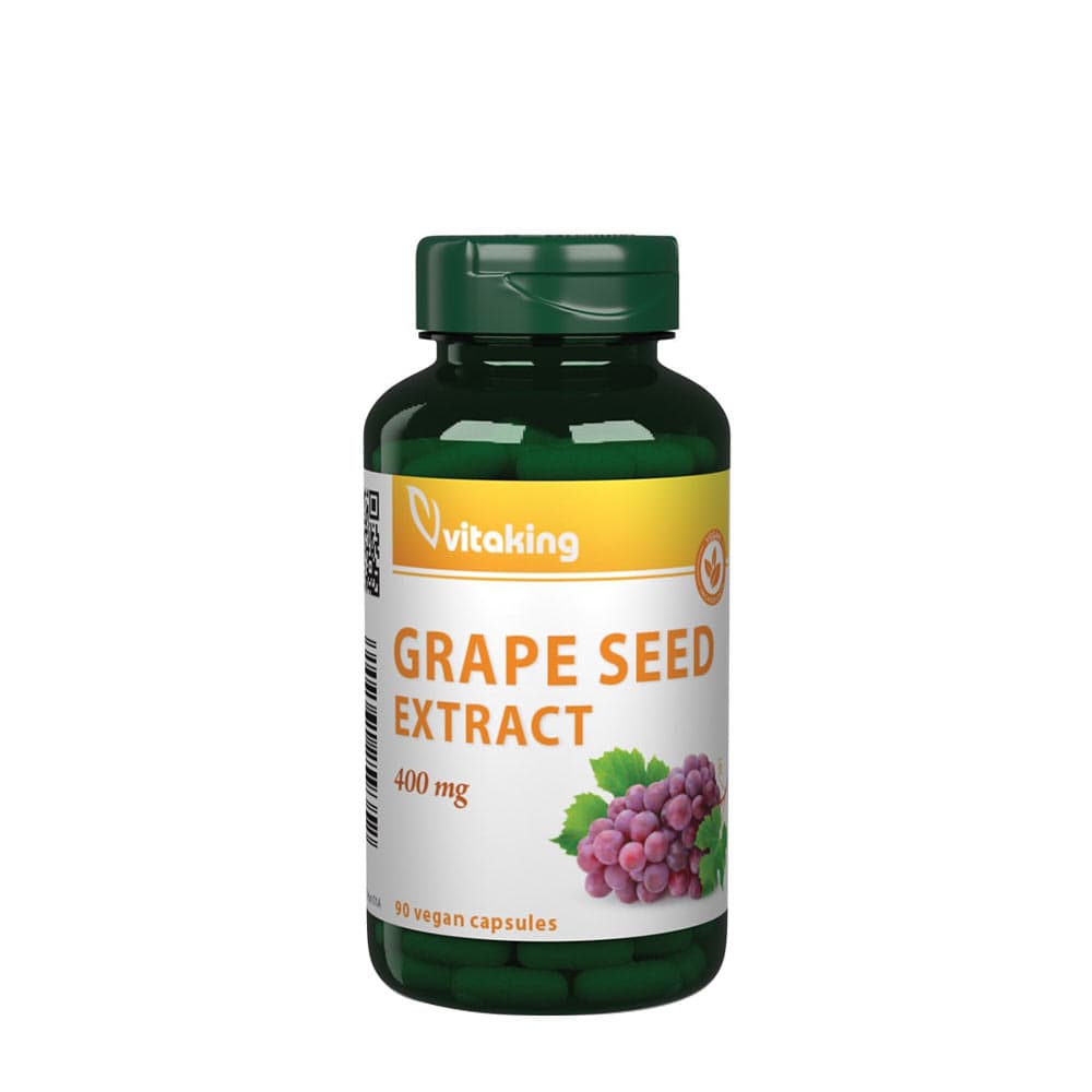Vitaking Extrato de Semente de Uva 400 mg - 90 Cápsulas Vegetais – Vitaking embalagem