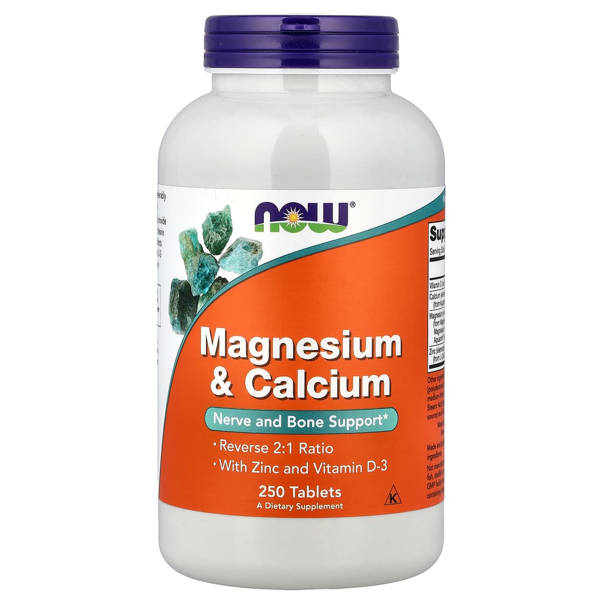 NOW Foods Magnesium & Calcium med Zink og D3 800 mg / 400 mg / 15 mg – NOW Foods packaging