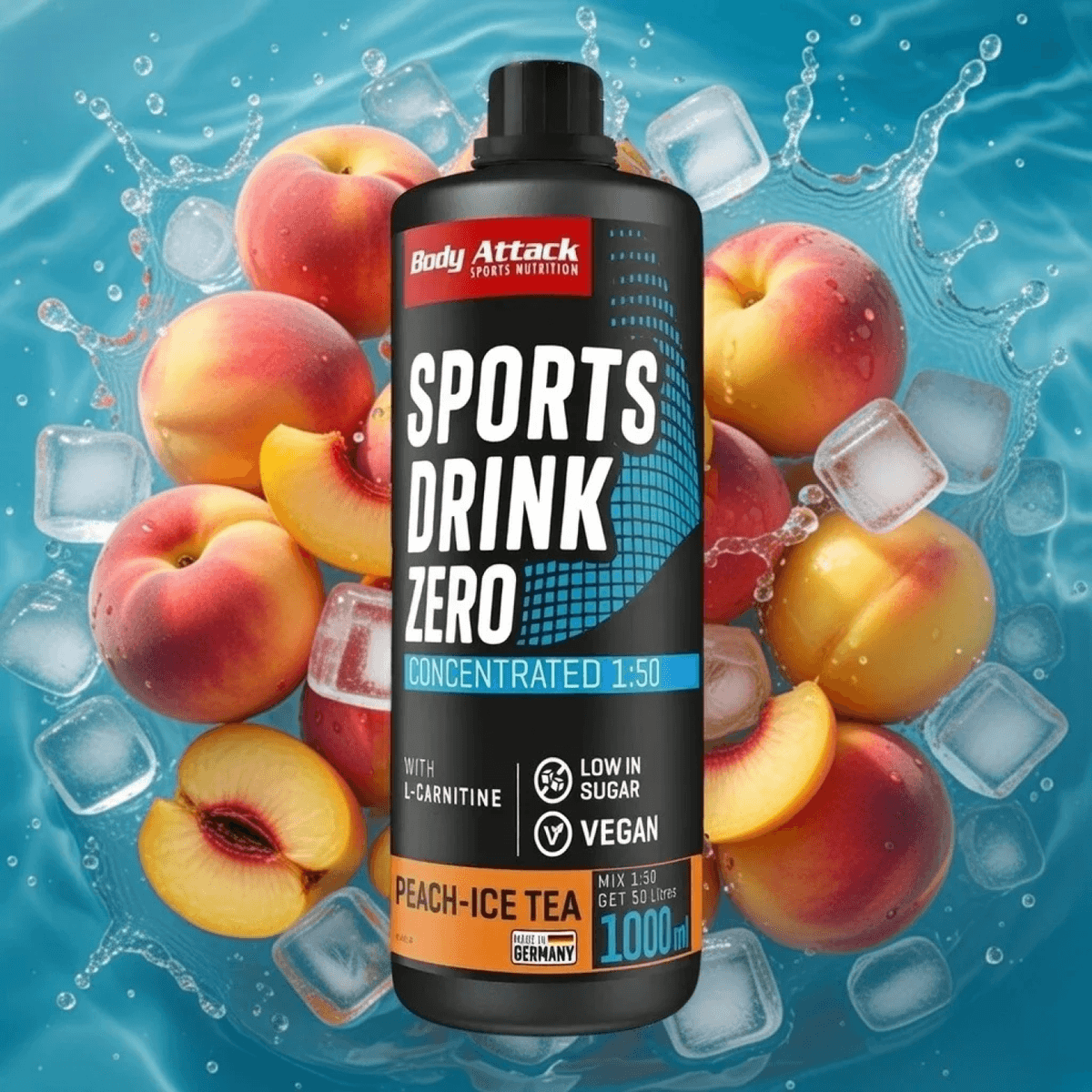 Body Attack - Sportgetränk Zero - Mexikanische Feige, 1000 ml – Body Attack Verpackung