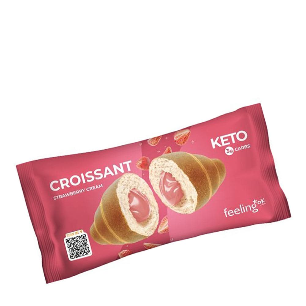 FeelingOK Jordgubbskrämfylld Croissant 50g