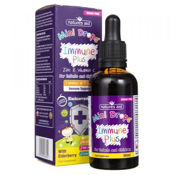 Natures Aid Mini Resistance Plus in drops 50 ml – Natures Aid packaging
