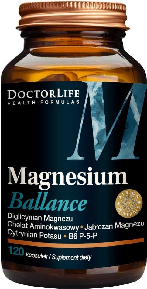 Doctor Life Magnesium Balance Citrato+Jabłczan+B6 120 capsule