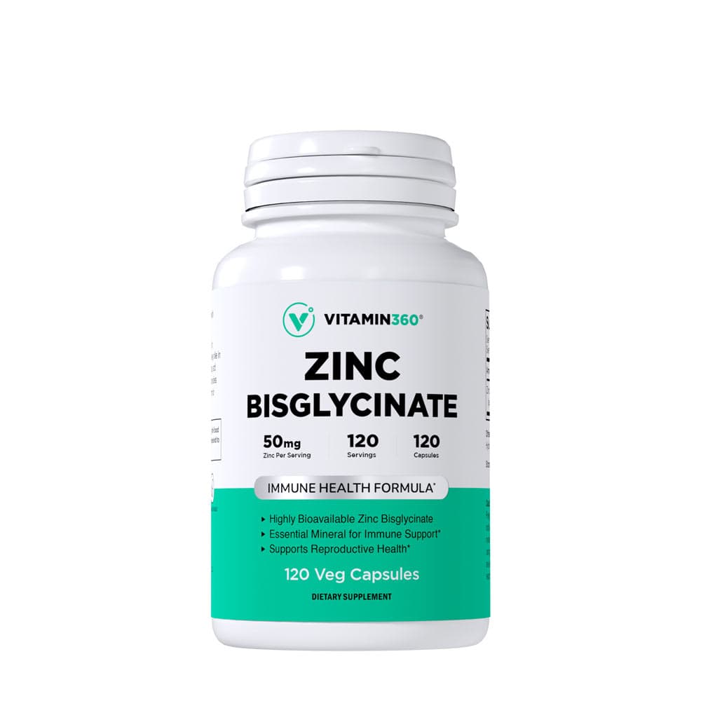 Vitamin360 Zinc Bisglycinate 50 mg - 120 Capsule Vegetali – Vitamin360 packaging