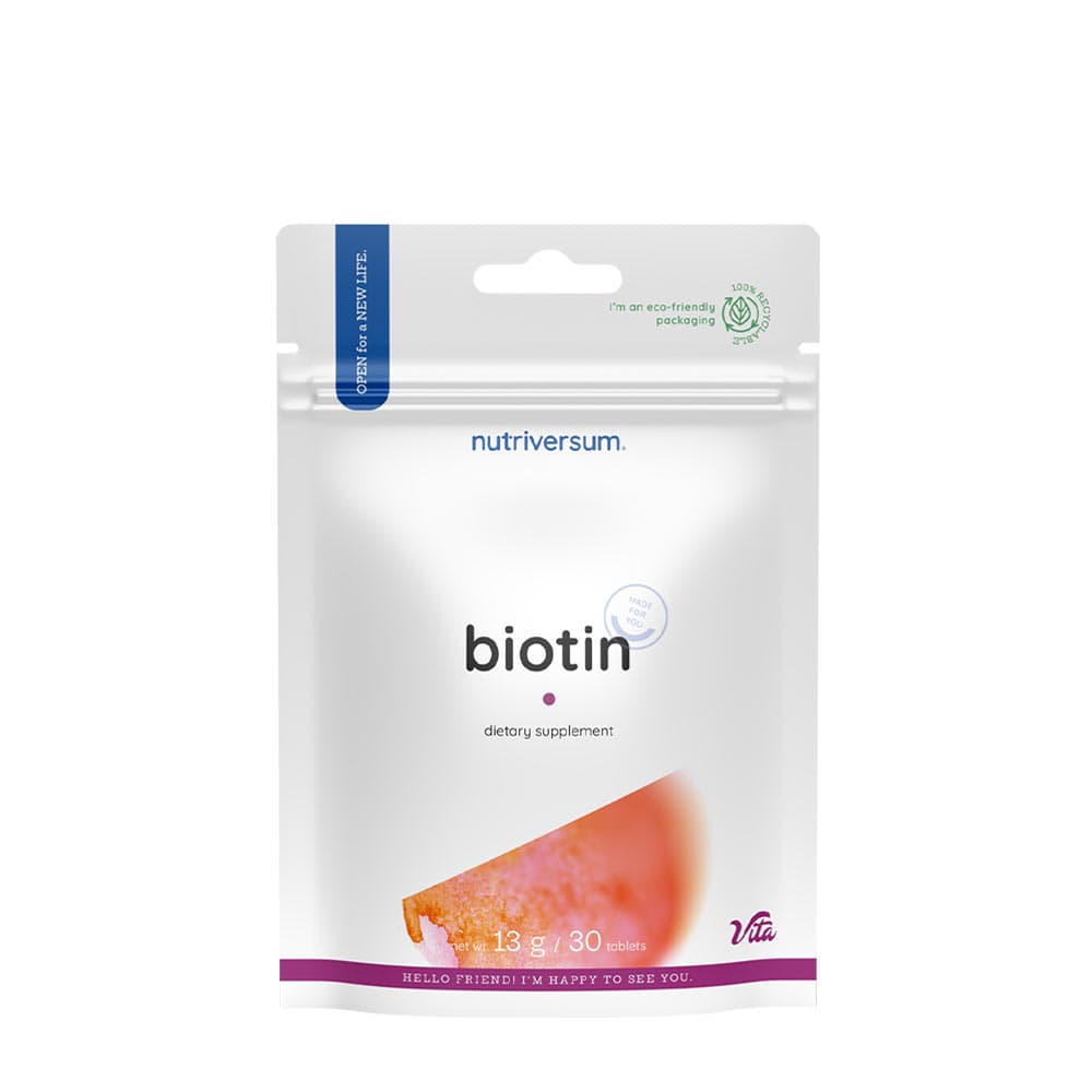 Nutriversum Biotin - 5000 mcg - 30 Tabletten – Nutriversum Verpackung