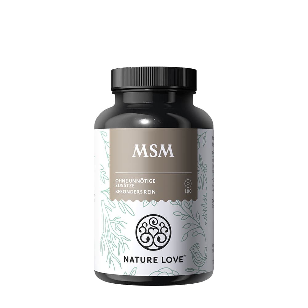 Nature Love MSM mit Vitamin C – 180 Tabletten – Nature Love Verpackung