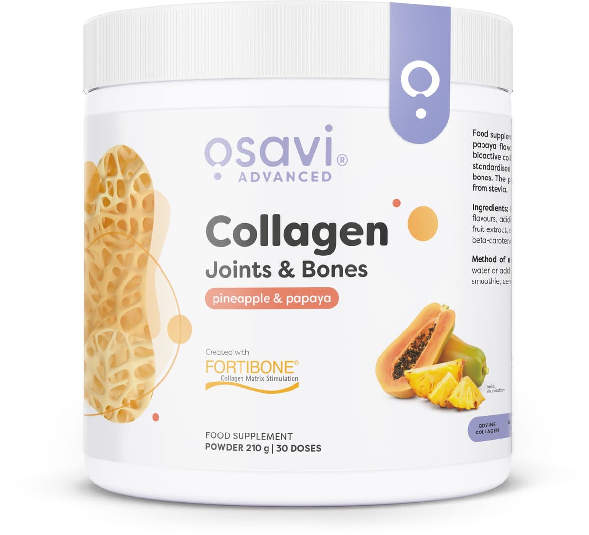 Osavi - Collagen Joints & Bones, Pineapple & Papaya - 210g – Osavi Verpackung