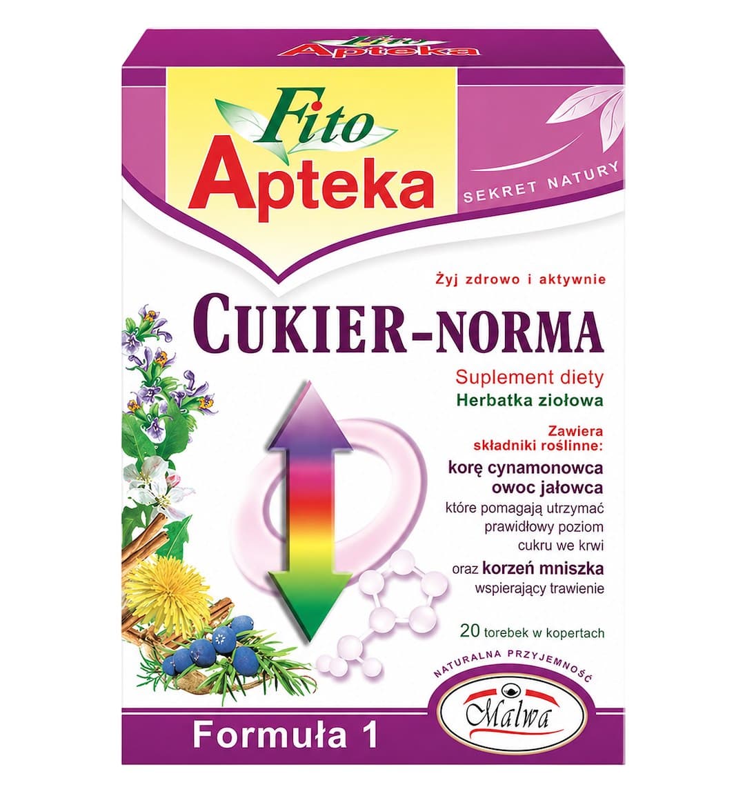 Malwa (Fito Apteka Linie) - F1 Sugar-Norm Kräutertee 20 Beutel