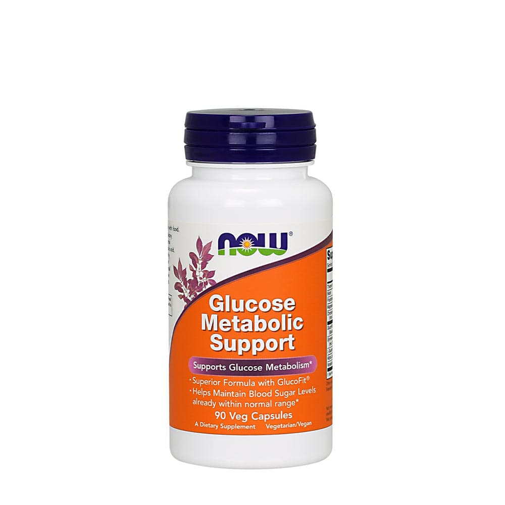 NOW Foods - Glucose Metabolic Support - 90 Vegetarian Capsules – NOW Foods packaging