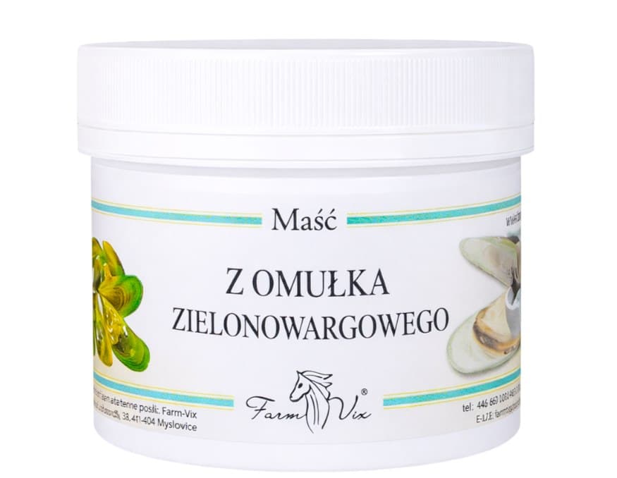 Farm Vix - Maść z zieloną muszlą 150ml – Farm Vix opakowanie