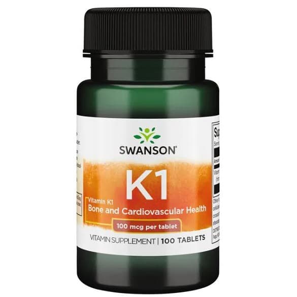 Swanson Vitamina K1 100 mcg - 30 comprimidos – Swanson embalagem