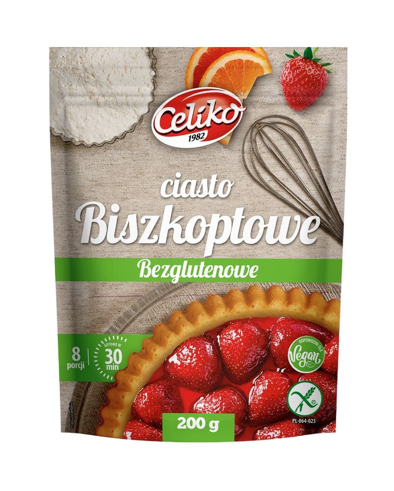 Celiko - Glutenfri Sockerkaksmix (Biszkoptowe) – Celiko förpackning