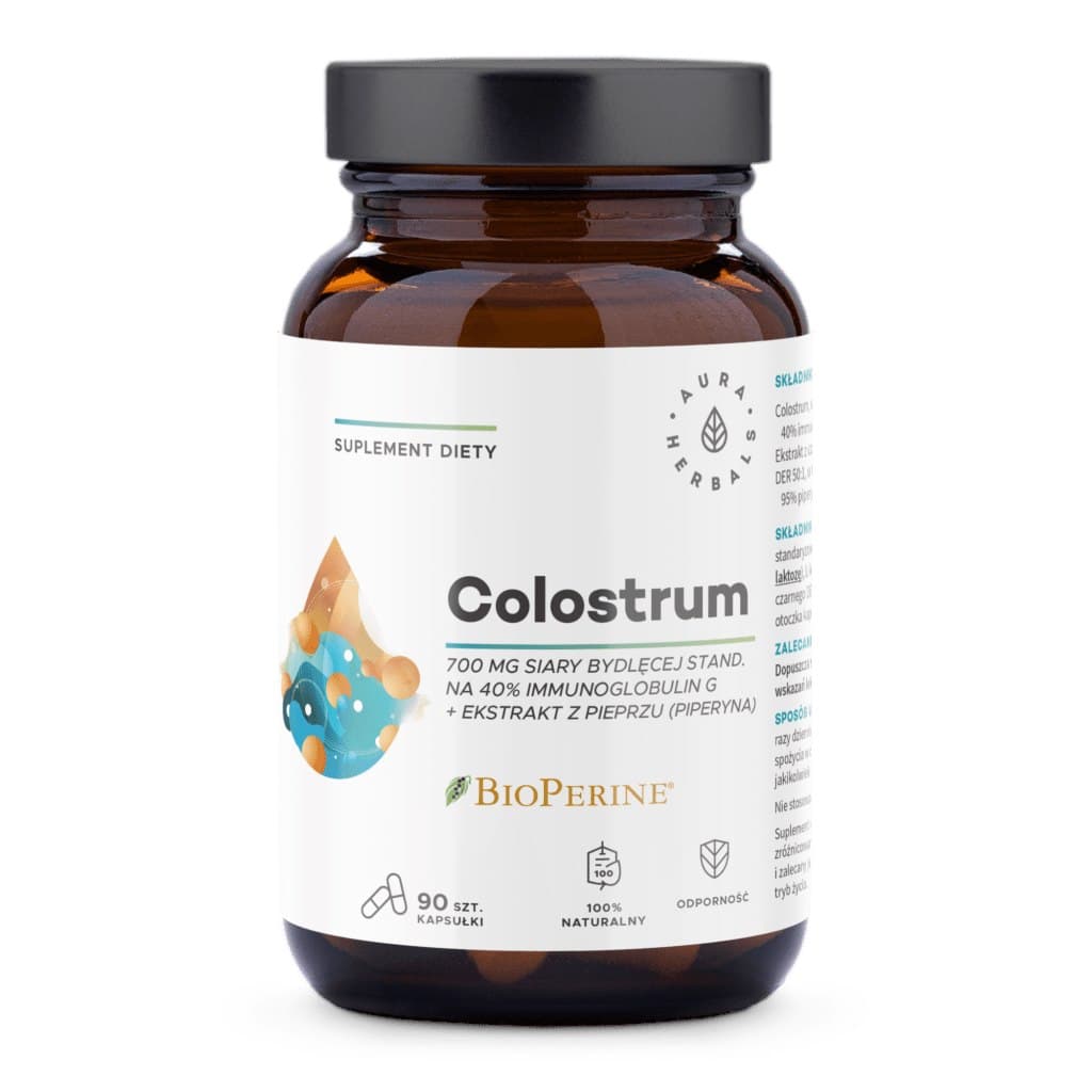 Aura Herbals - Colostrum, 60 capsules – Aura Herbals packaging