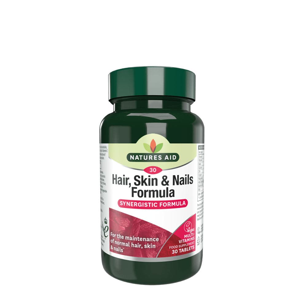Natures Aid Hair, Skin And Nails Formula - 30 Tabletter – Natures Aid förpackning