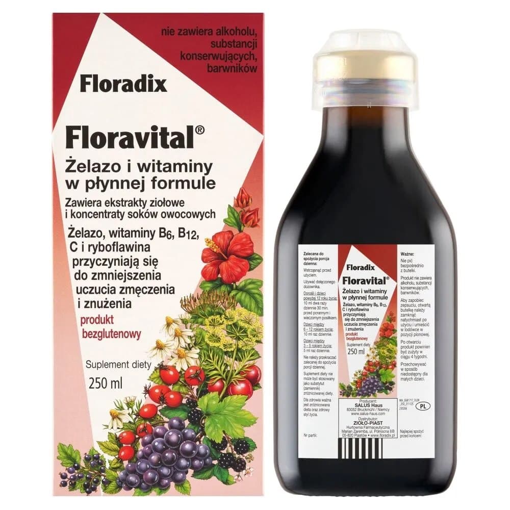 Floradix Floravital vloeibaar ijzersupplement 250ml