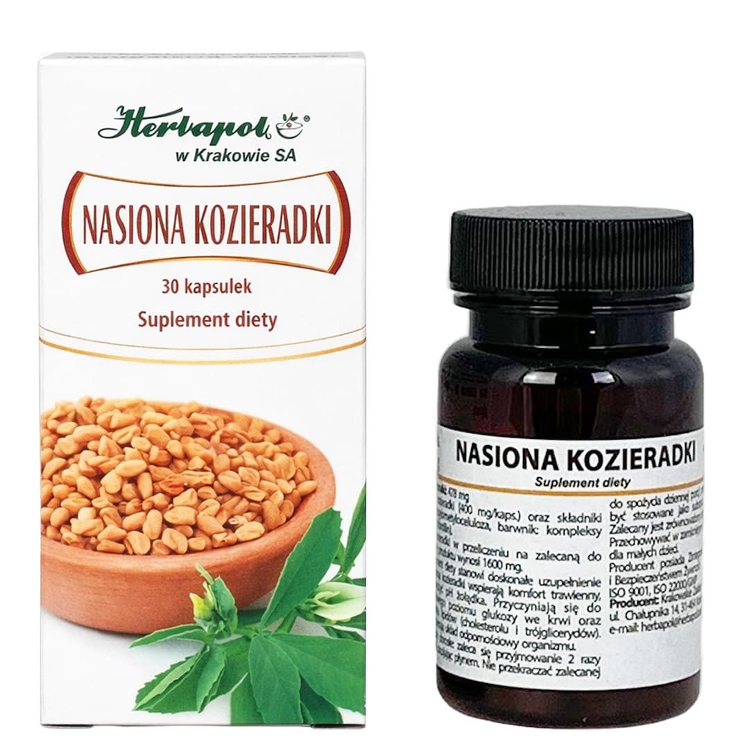 Herbapol Kraków Nasiona kozieradki 400 mg, 30 kapsułek