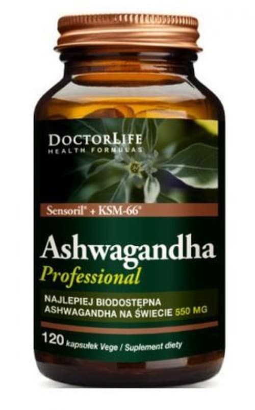 Doctor Life Ashwagandha Professional 550mg 120 Kapseln – Doctor Life Verpackung