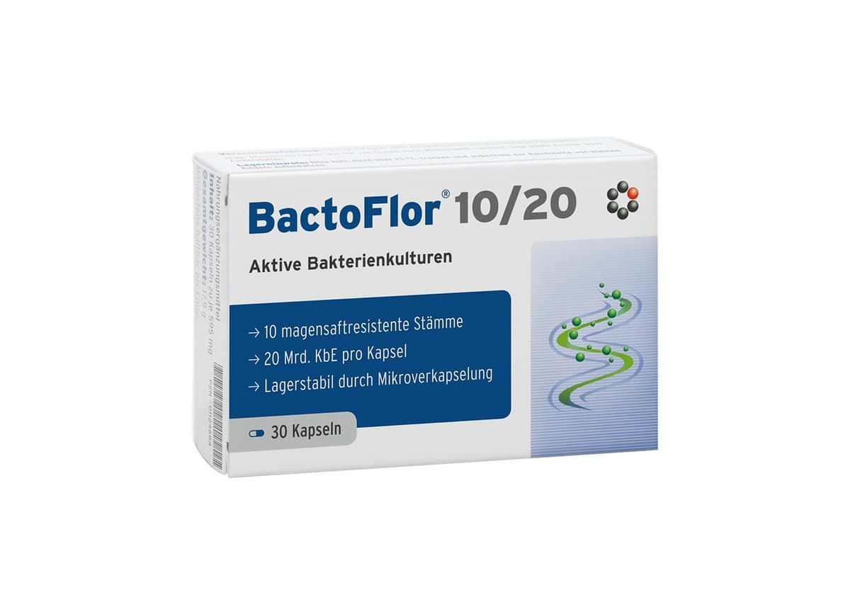 BactoFlor 10/20 – Actieve bacterieculturen in capsules, 30 stuks – Intercell verpakking