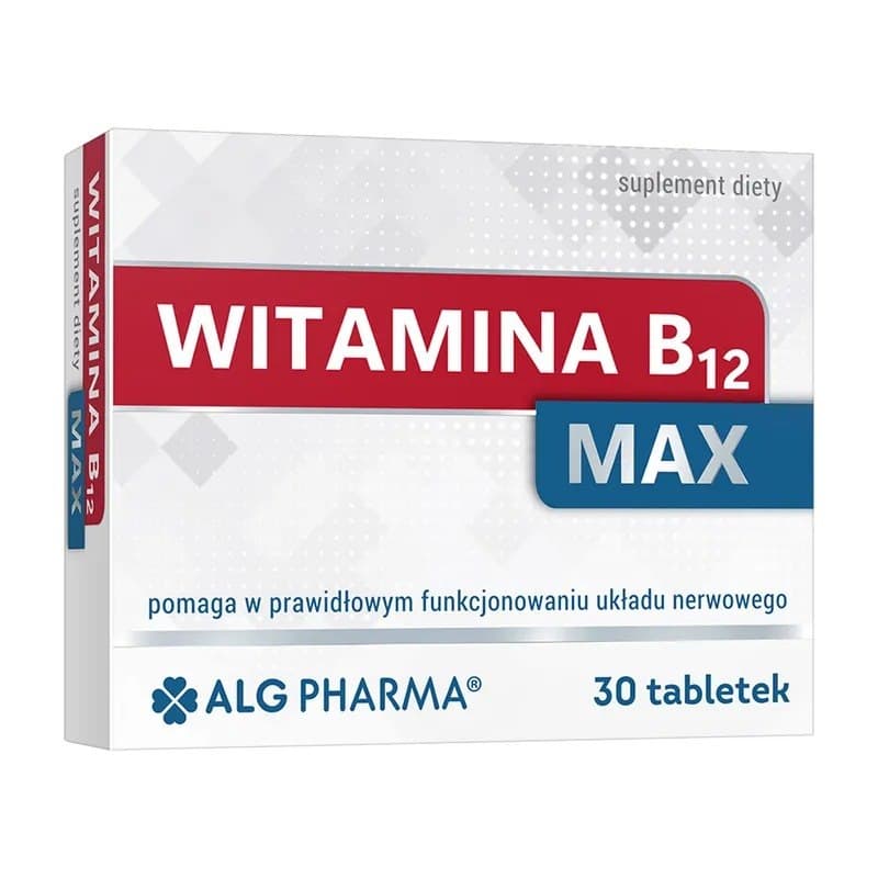 Alg Pharma Vitamine B12 Max 30 comprimés – Alg Pharma emballage
