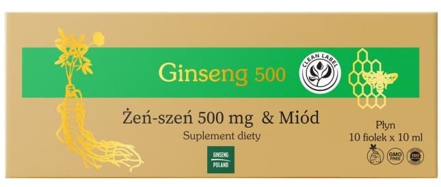 Ginseng Poland - Ginseng + Miód 10X10ml Ampułki – Ginseng Poland packaging
