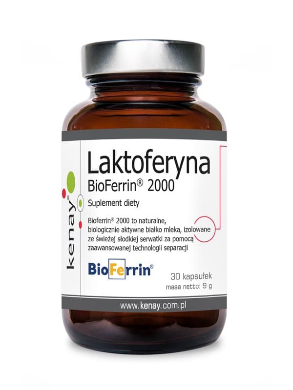 Kenay Lactoferrin Bioferrin 2000mg, 30 kapslar