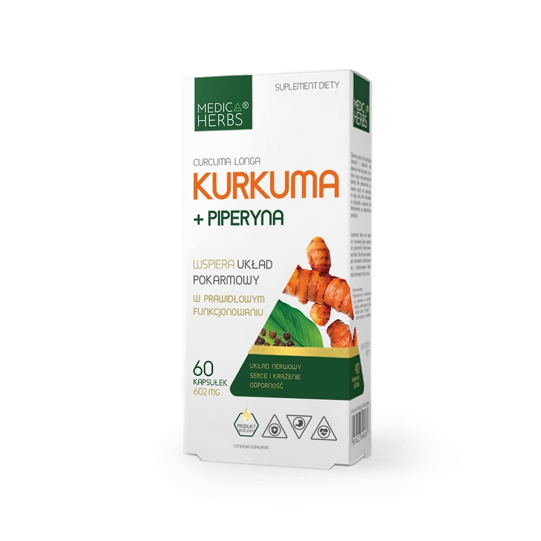 Medica Herbs - Turmeric + Piperine - 60 kapslar