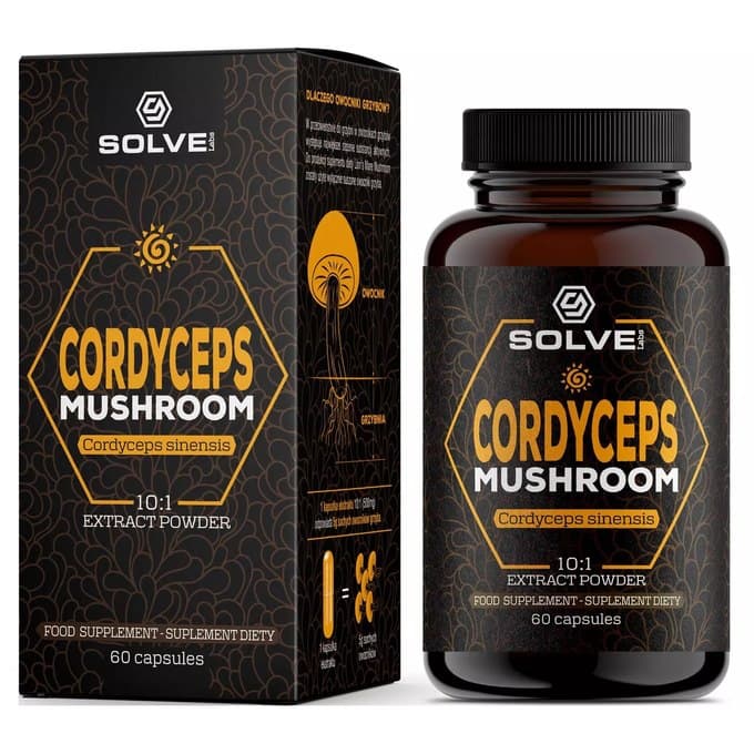 SolveLabs Cordyceps (Cordyceps sinensis) Extrait 10:1 60 capsules – SOLVE! packaging