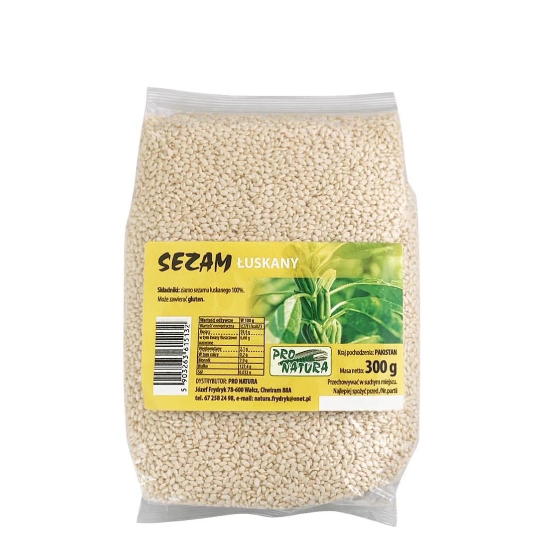 Pro Natura - Geschälter Sesam - 300g – Pro Natura Verpackung